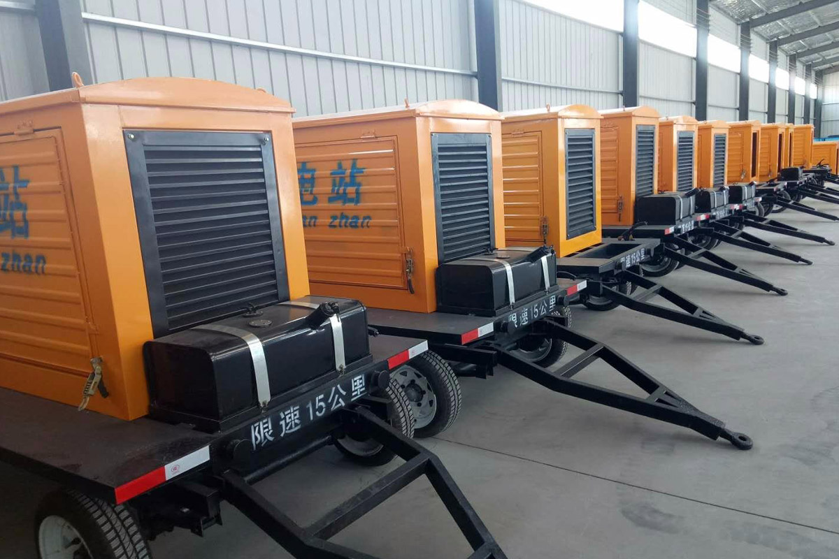 龙山发电机租赁施工现场
